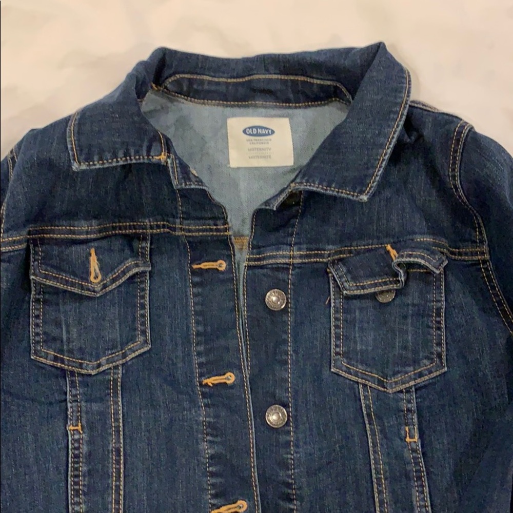 Maternity denim jacket